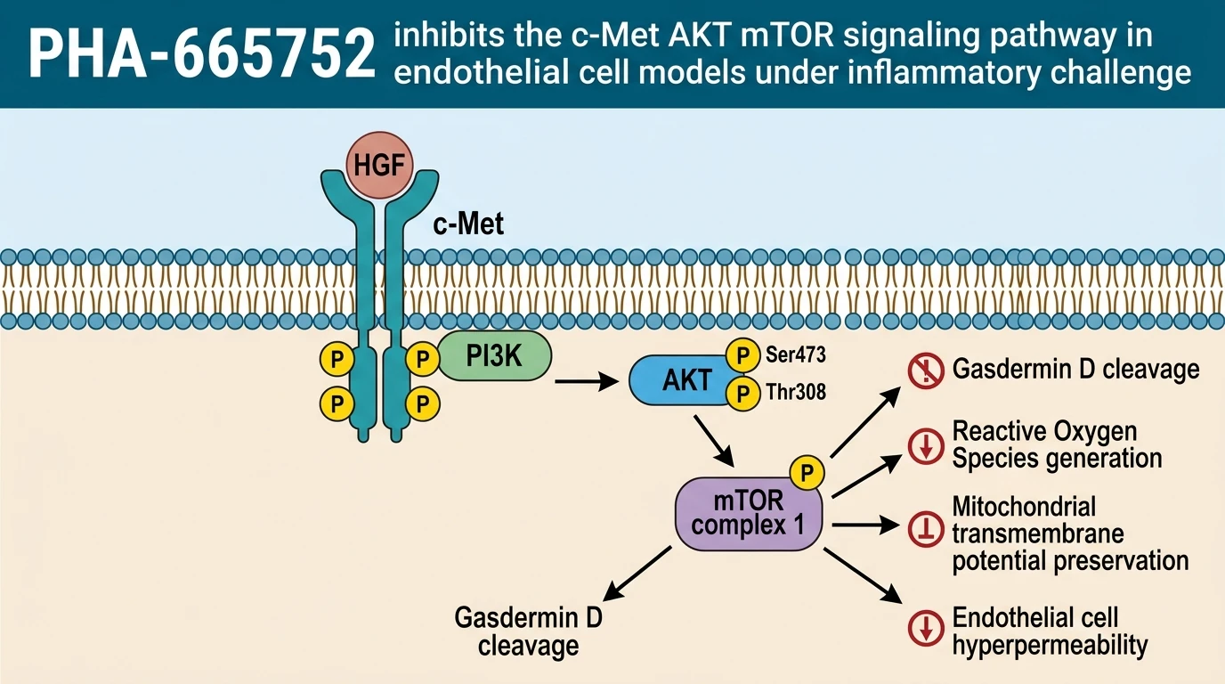 PHA-665752 inhibits the c-Met AKT mTOR signaling pathway in endothelial cell models under inflammatory challenge